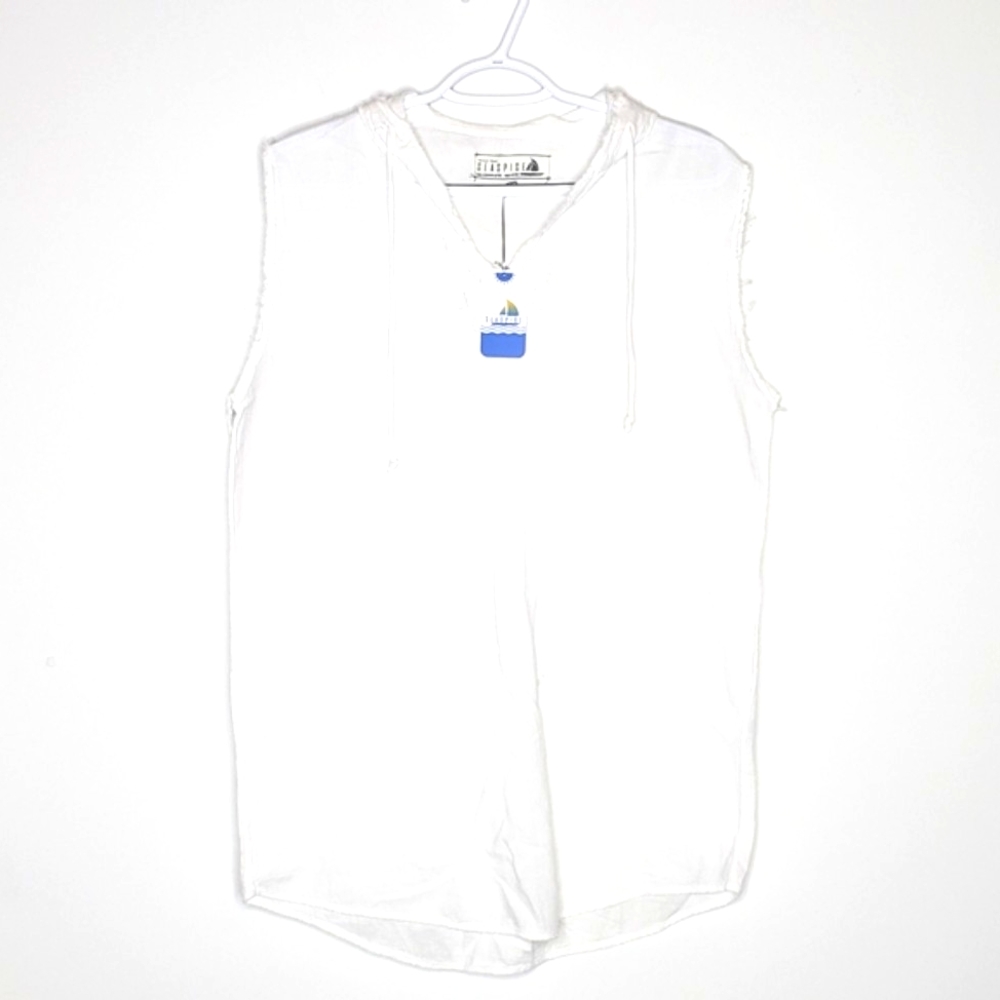 Resort Wear Seaspice Men's Beach Sleeveless Hoodie NWT